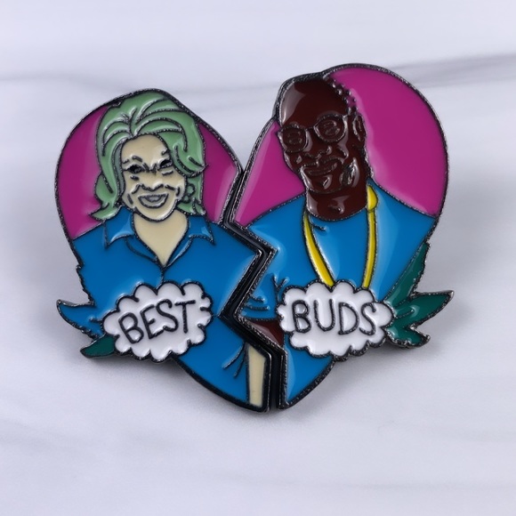 Best Buds 2pc. Enamel Pin/ Brooch